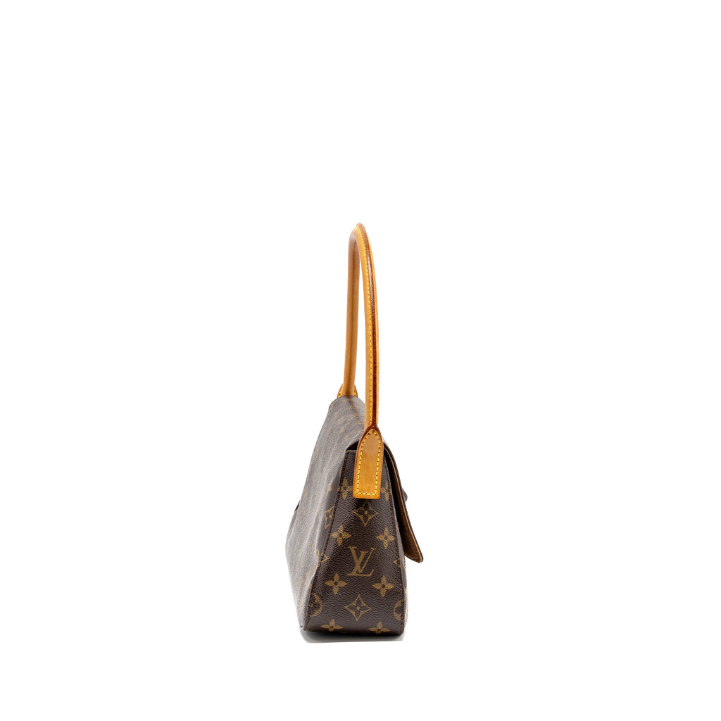 LOUIS VUITTON VINTAGE MINI LOOPING SHOULDER BAG MONOGRAM CANVAS GHW