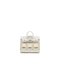 HERMES BIRKIN 20 FAUBOURG SNOW MATT ALLIGATOR / TOGO / EPSOM/ SWIFT BETON SHW