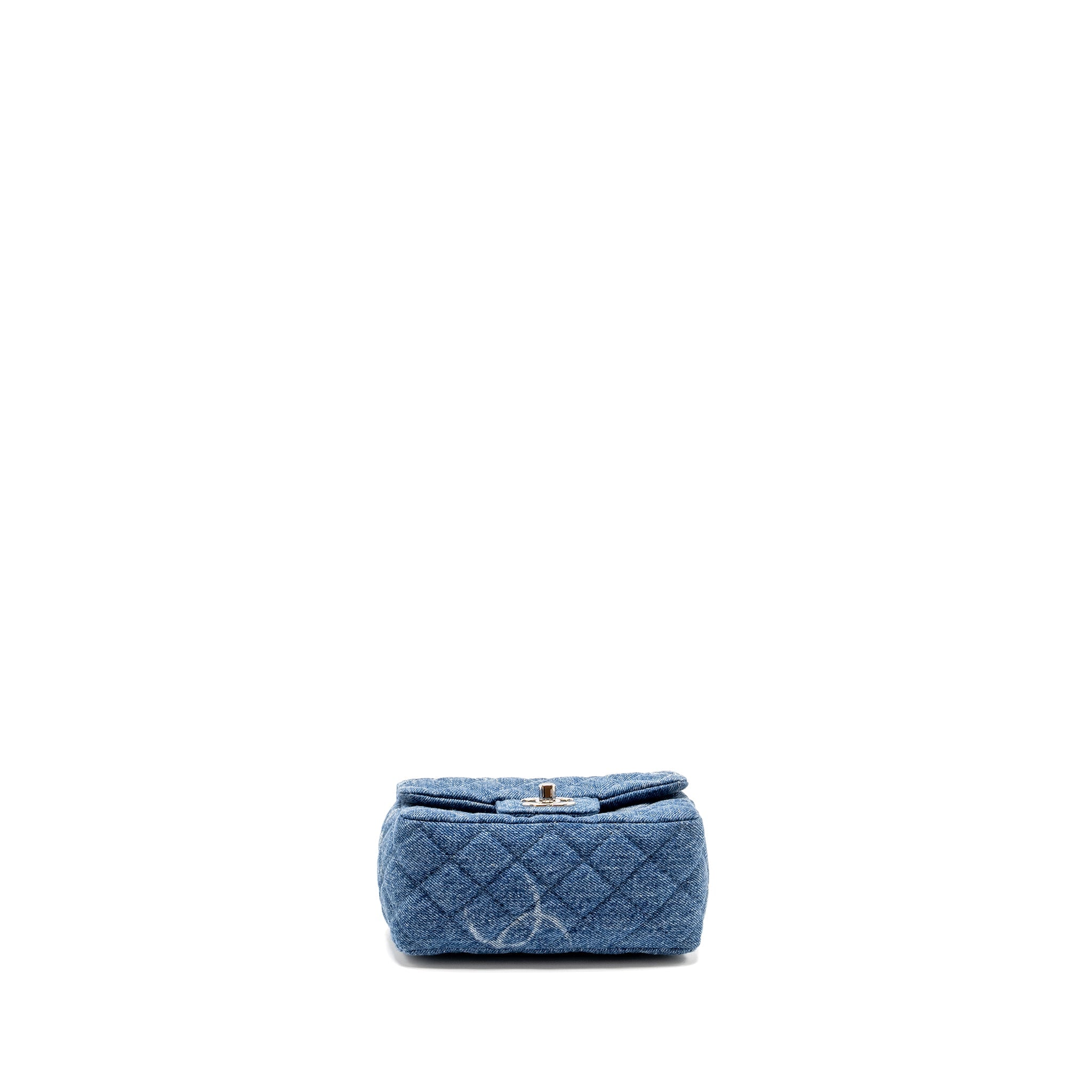CHANEL MINI SQUARE FLAP BAG DENIM BLUE SHW