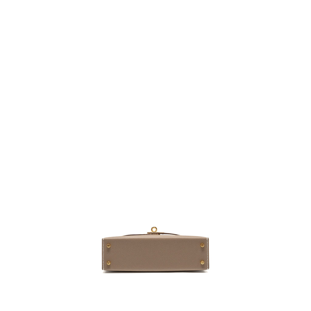 HERMES MINI KELLY II EPSOM ETOUPE GHW