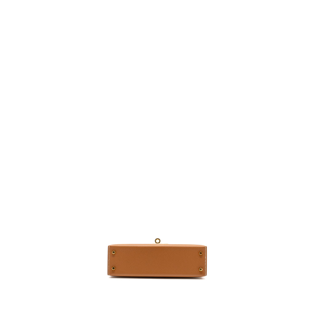 HERMES MINI KELLY EPSOM GOLD GHW