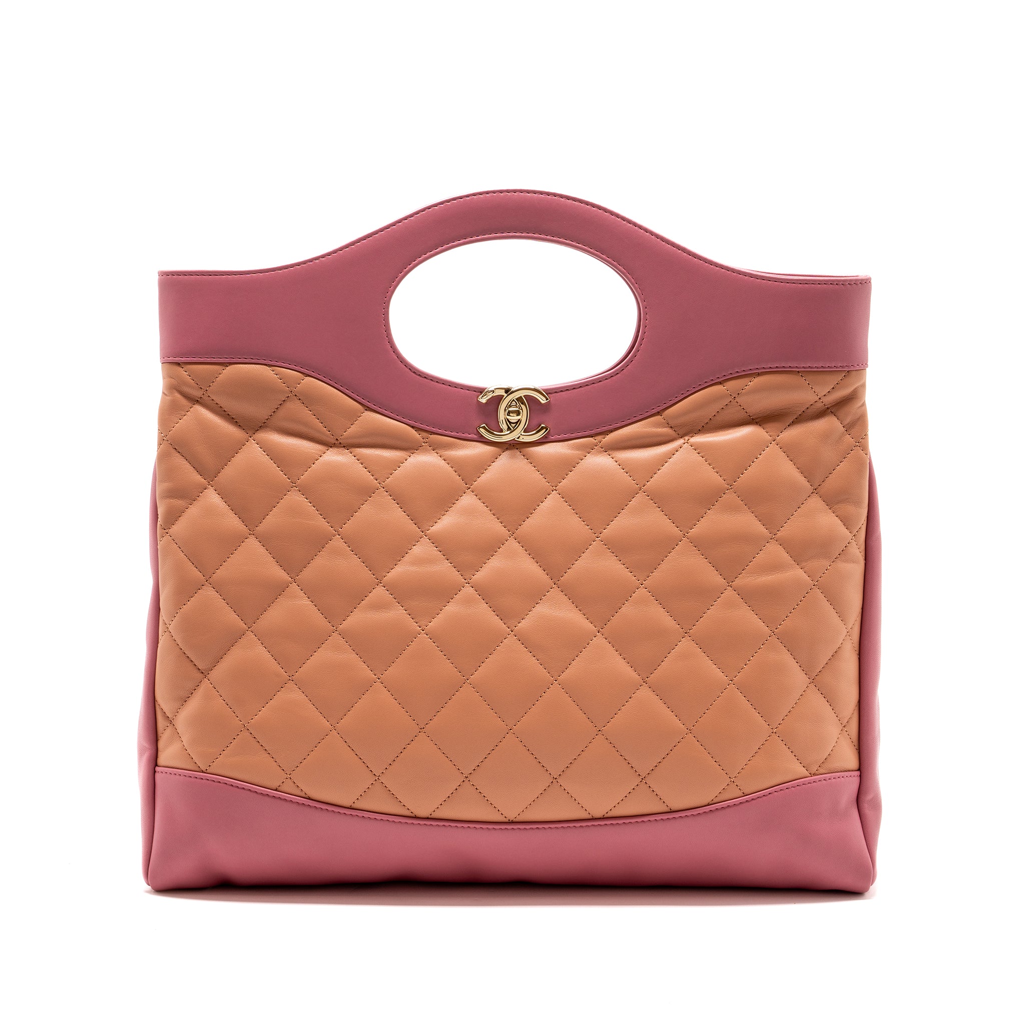 CHANEL LARGE 31 BAG CALFSKIN PINK LGHW