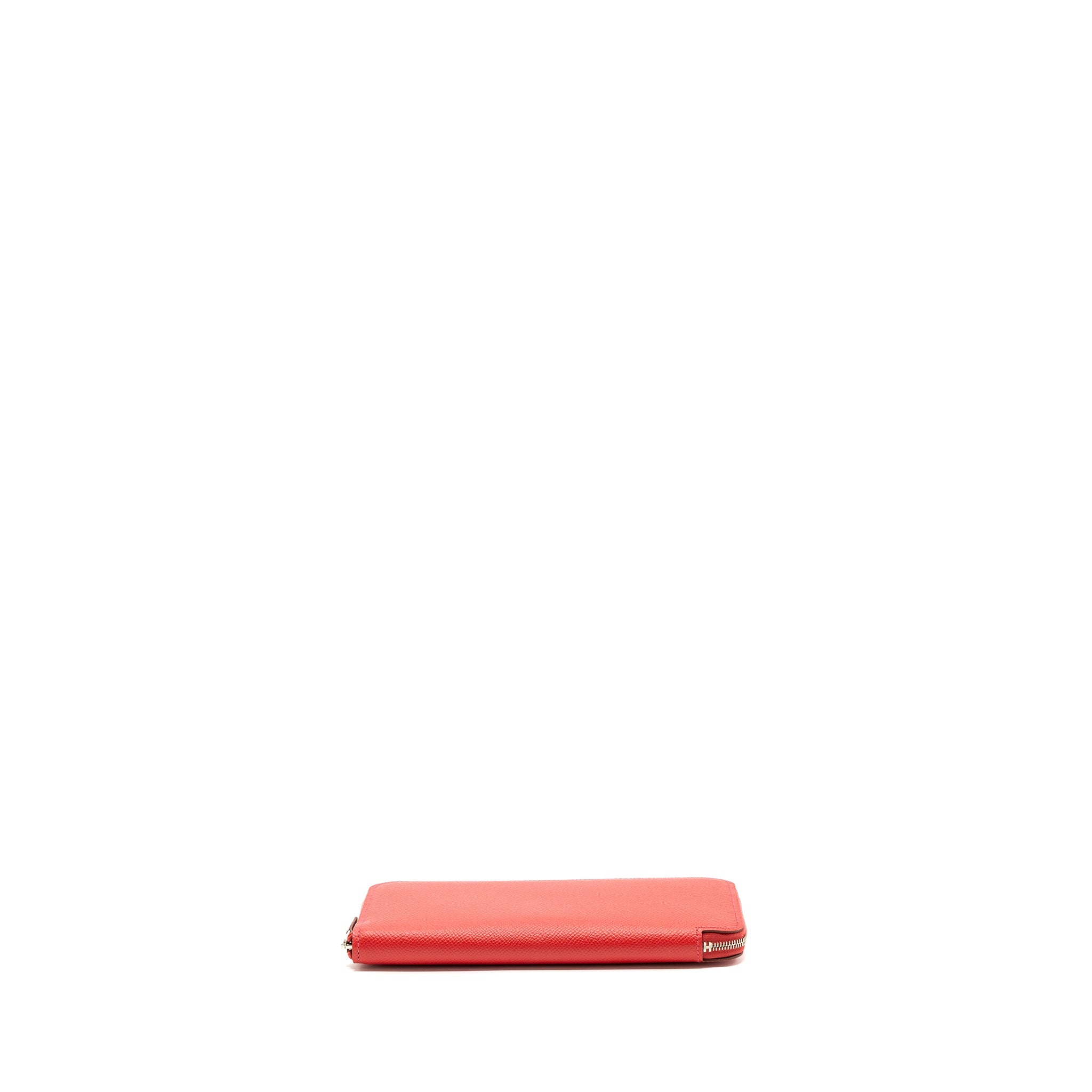 HERMES SILK IN LONG WALLET EPSOM RED SHW