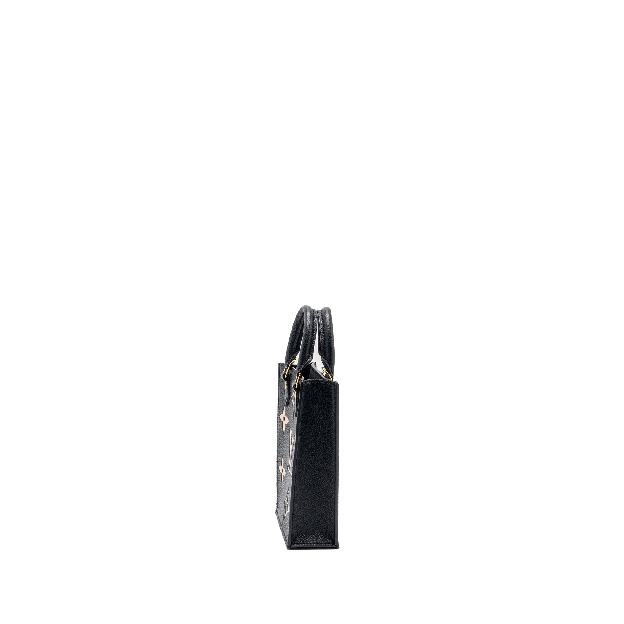 LOUIS VUITTON PETIT SAC PLAT MONOGRAM EMPREINTE BLACK/ BEIGE GHW (NEW VERSION)