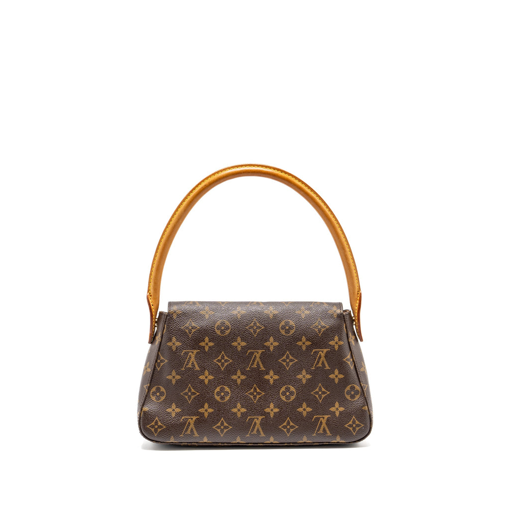 LOUIS VUITTON VINTAGE MINI LOOPING SHOULDER BAG MONOGRAM CANVAS GHW
