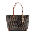GOYARD ARTOIS MM TOTE GOYARDINE CANVAS BLACK / TAN SHW