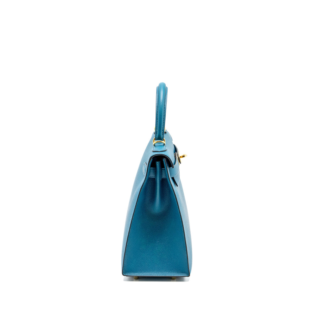 HERMES KELLY 28 EPSOM BLUE IZMIR GHW