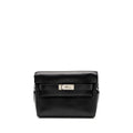 HERMES KELLY MESSANGER PM BAG EVERGRAIN BLACK SHW
