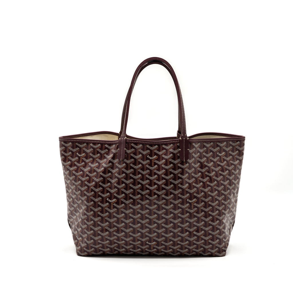 GOYARD SAINT LOUIS PM TOTE BAG CANVAS BURGUNDY SHW