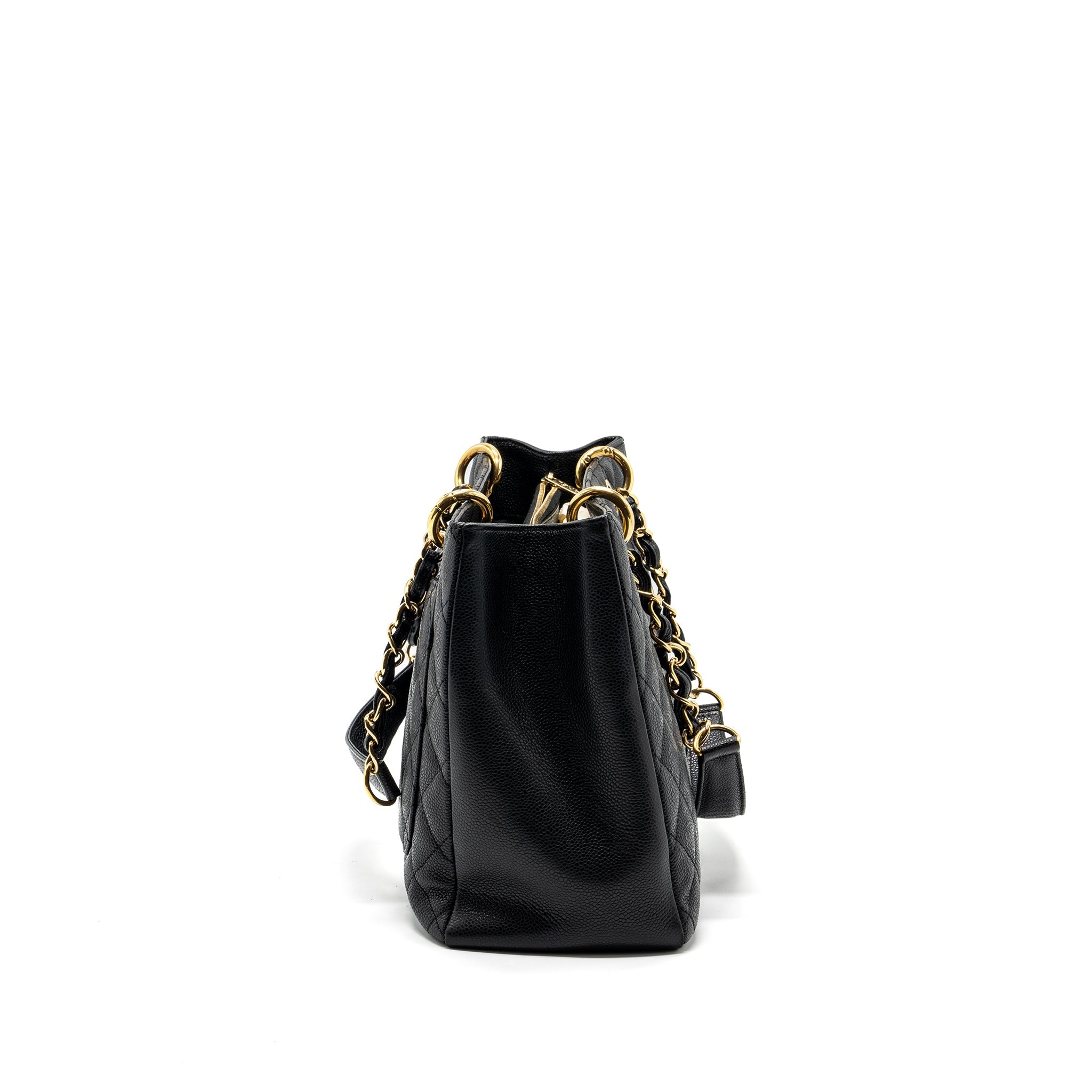 CHANEL GRAND SHOPPING TOTE BAG CAVIAR BLACK GHW
