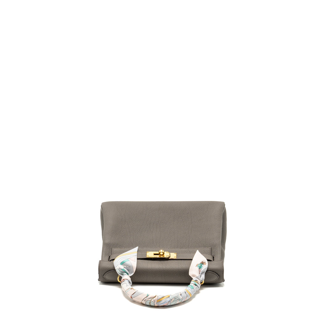 HERMES KELLY 28 TOGO GRIS ETAIN GHW