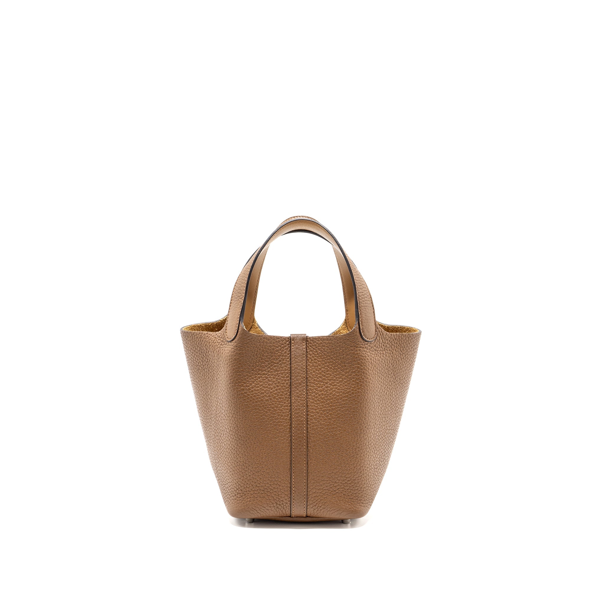 HERMES PICOTIN 18 LOCK BAG CLEMENCE ALEZAN / BISCUIT SHW