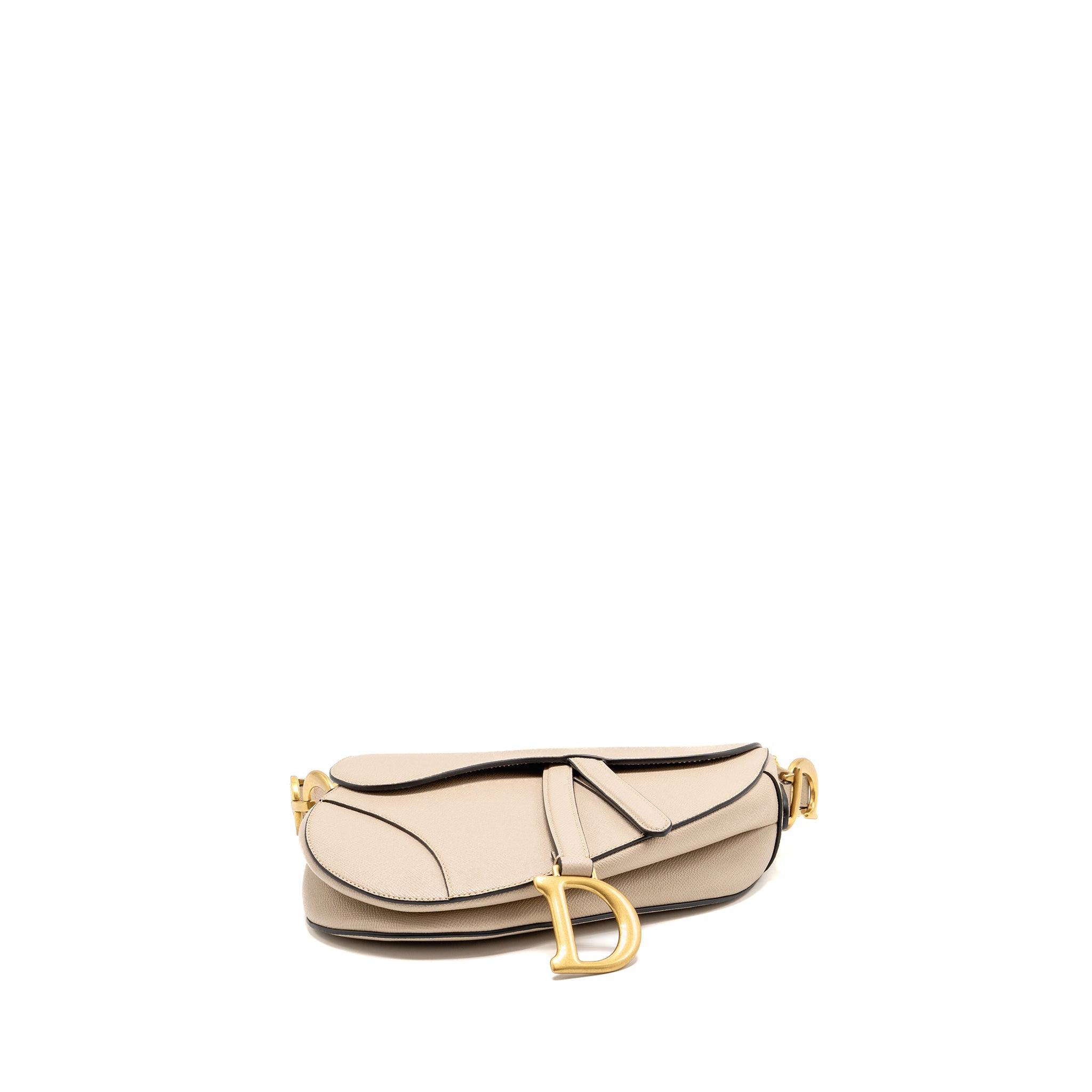DIOR MEDIUM SADDLE BAG CALFSKIN BEIGE GHW