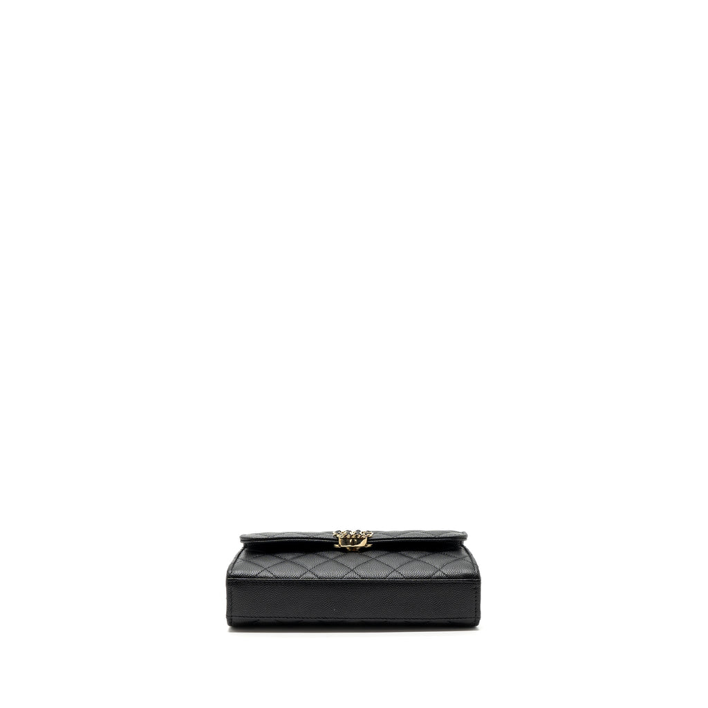 CHANEL 23P TOP HANDLE MINI FLAP BAG WITH CHAIN CAVIAR BLACK LGHW (MICROCHIP)