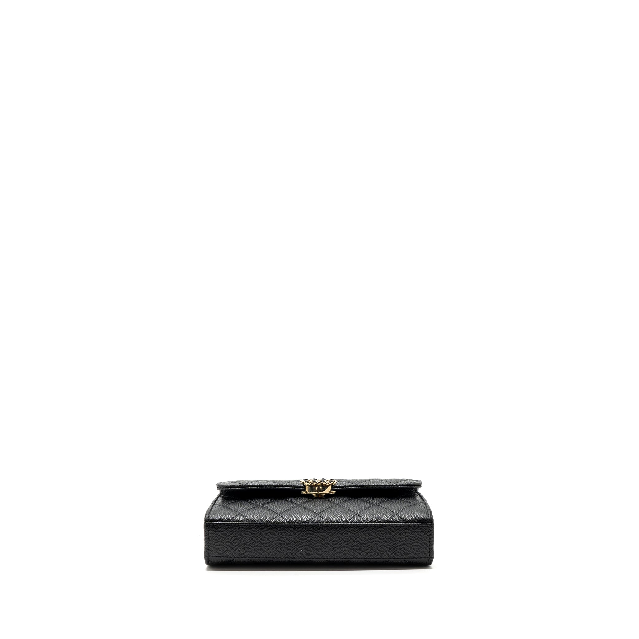 CHANEL 23P TOP HANDLE MINI FLAP BAG WITH CHAIN CAVIAR BLACK LGHW (MICROCHIP)