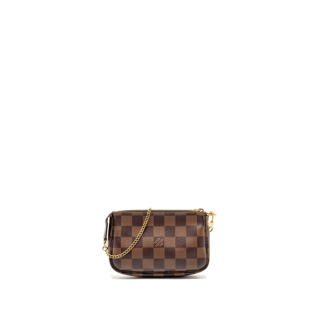 LOUIS VUITTON MINI POCHETTE ACCESSORIES DAMIER EBENE CANVAS GHW