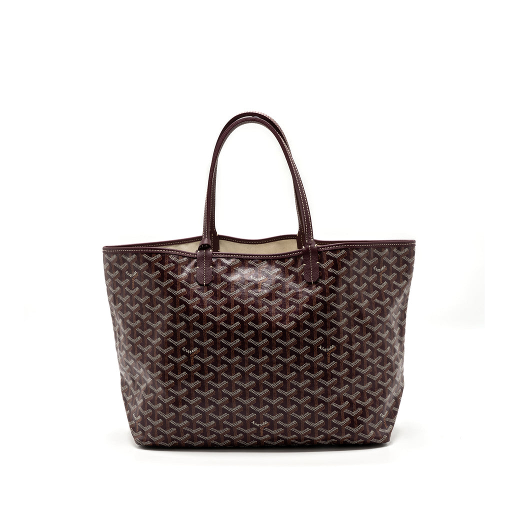 GOYARD SAINT LOUIS PM TOTE BAG CANVAS BURGUNDY SHW