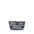 DIOR MEDIUM DIOR TRAVEL NOMAD POUCH FABRIC NAVY GHW