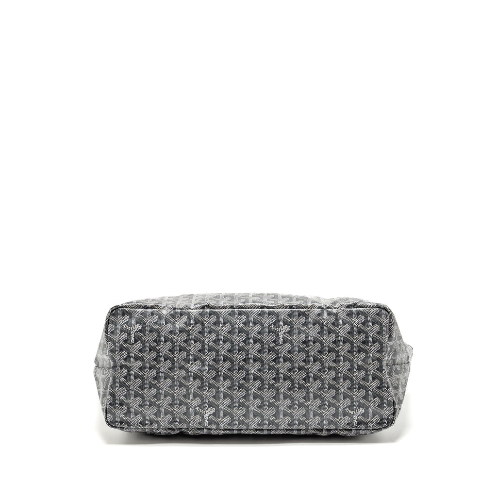 GOYARD SAINT LOUIS PM TOTE GOYARDINE CANVAS / CALFSKIN GREY