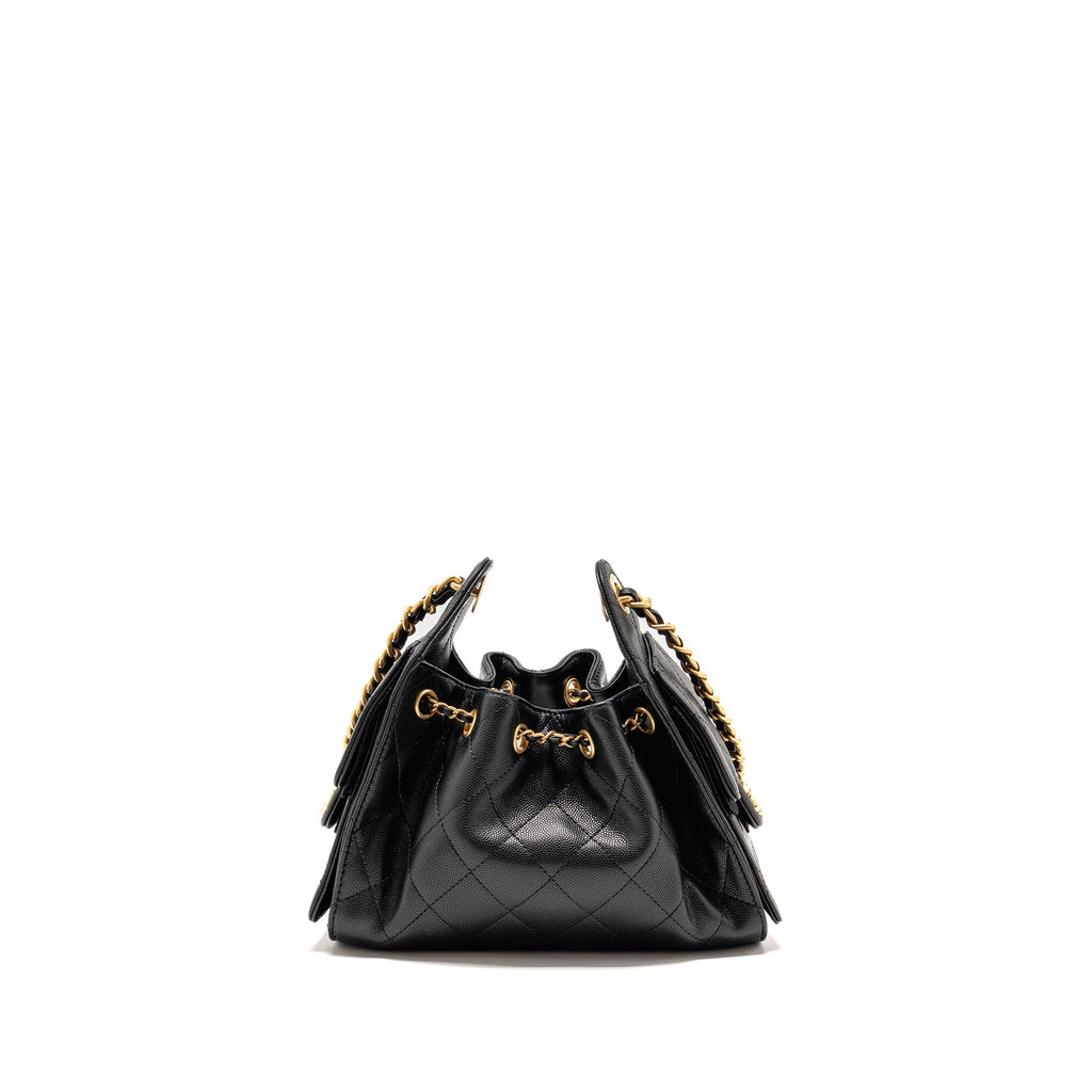 CHANEL MINI 25 BAG CAVIAR BLACK GHW (MICROCHIP)