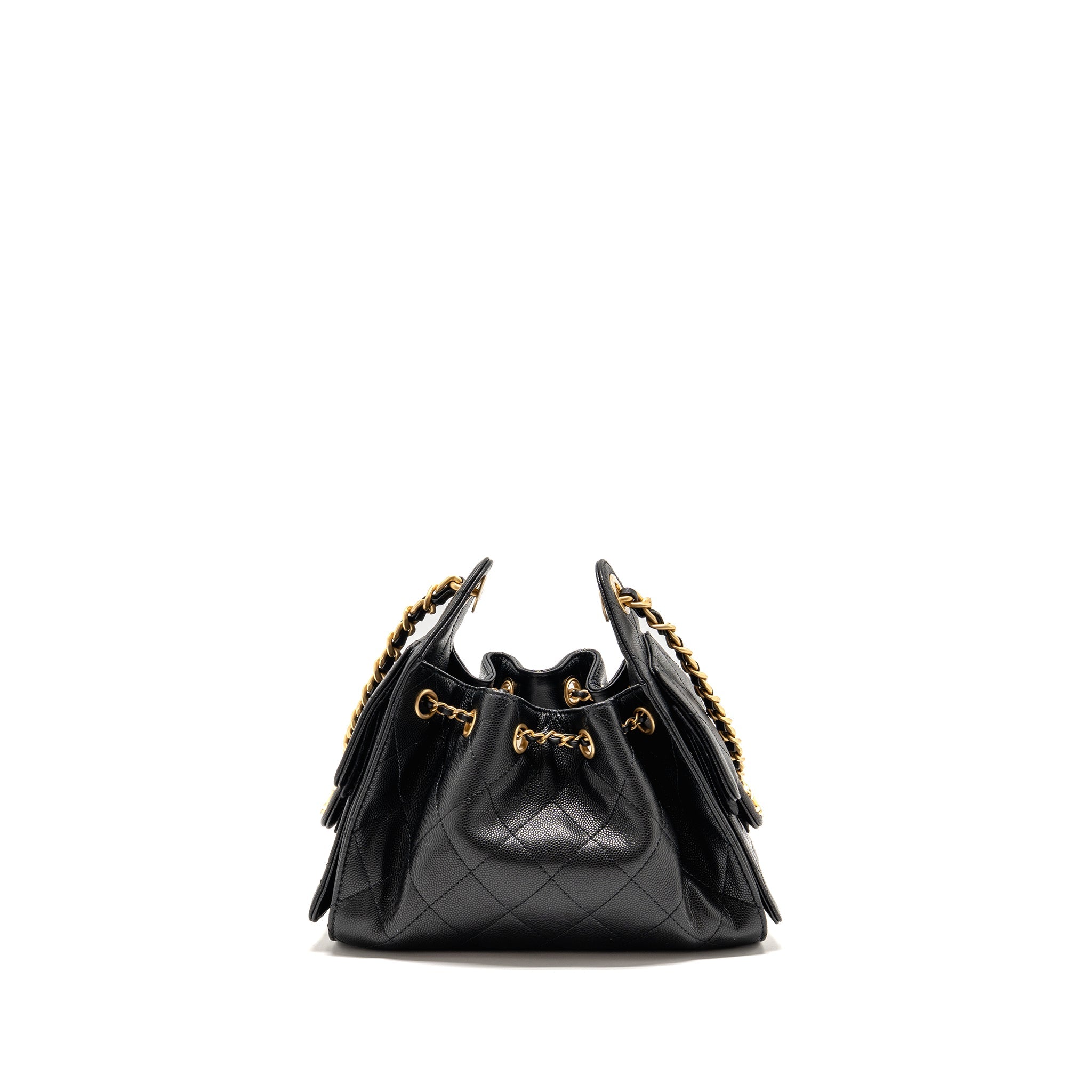 CHANEL MINI 25 BAG CAVIAR BLACK GHW (MICROCHIP)