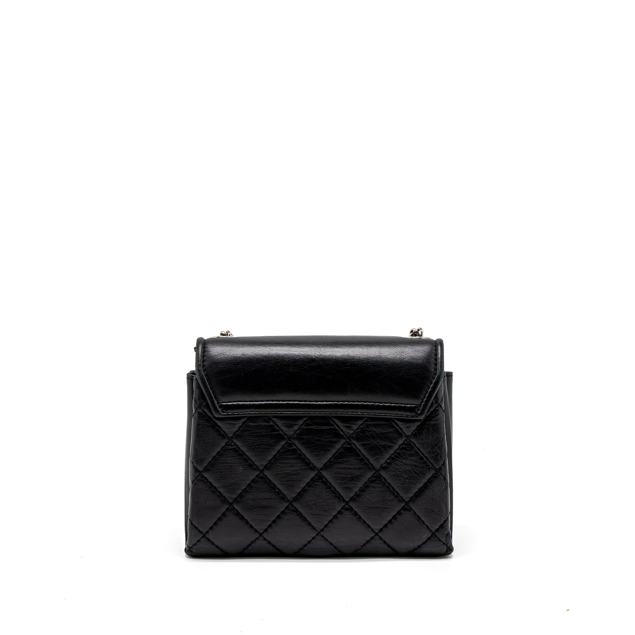 CHANEL GIANT CC LOGO BAG CALFSKIN NAVY SHW