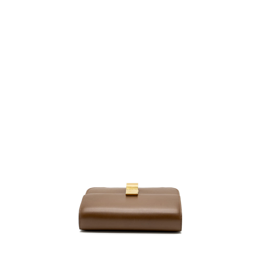 CELINE MEDIUM CLASSIC BOX BAG CALFSKIN CAMEL GHW