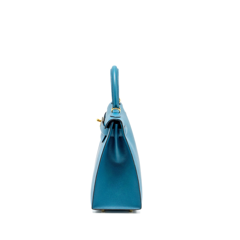 HERMES KELLY 28 EPSOM BLUE IZMIR GHW