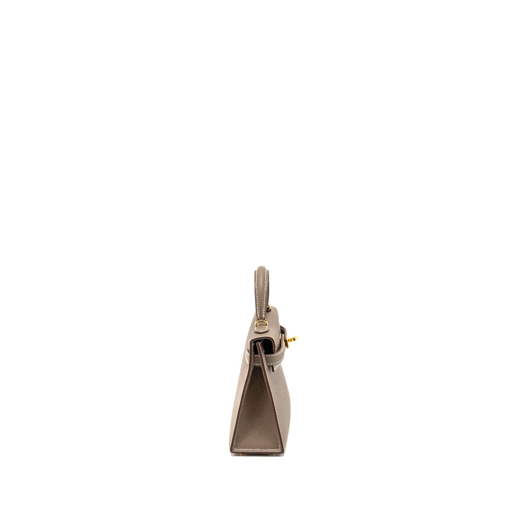 HERMES MINI KELLY II EPSOM ETOUPE GHW