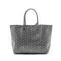 GOYARD SAINT LOUIS PM TOTE GOYARDINE CANVAS / CALFSKIN GREY