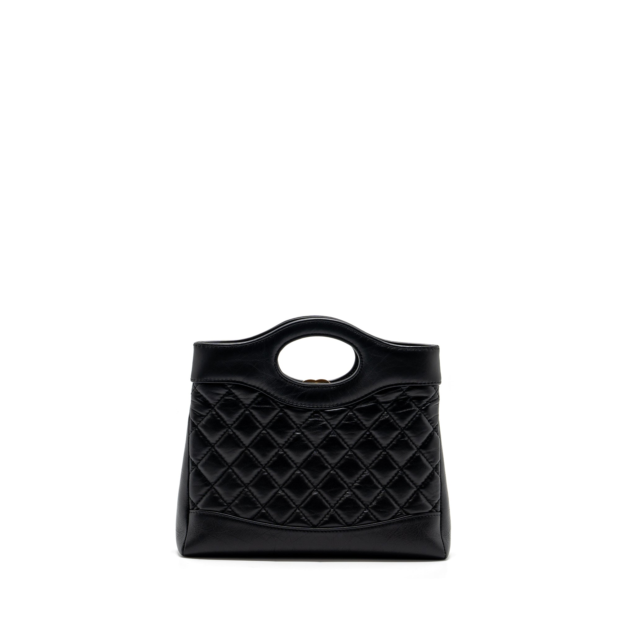 CHANEL 23A MINI 31 BAG CALFSKIN BLACK LGHW (MICROCHIP)