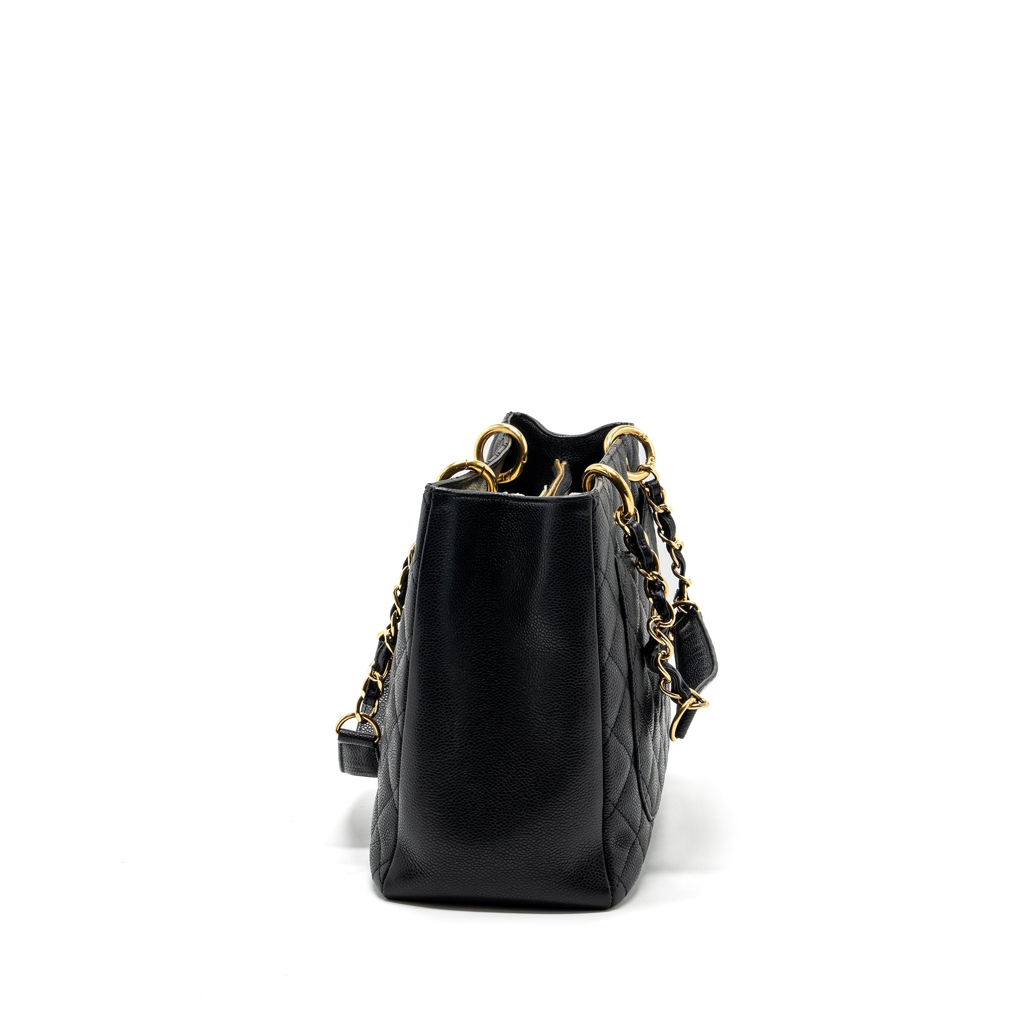 CHANEL GRAND SHOPPING TOTE BAG CAVIAR BLACK GHW