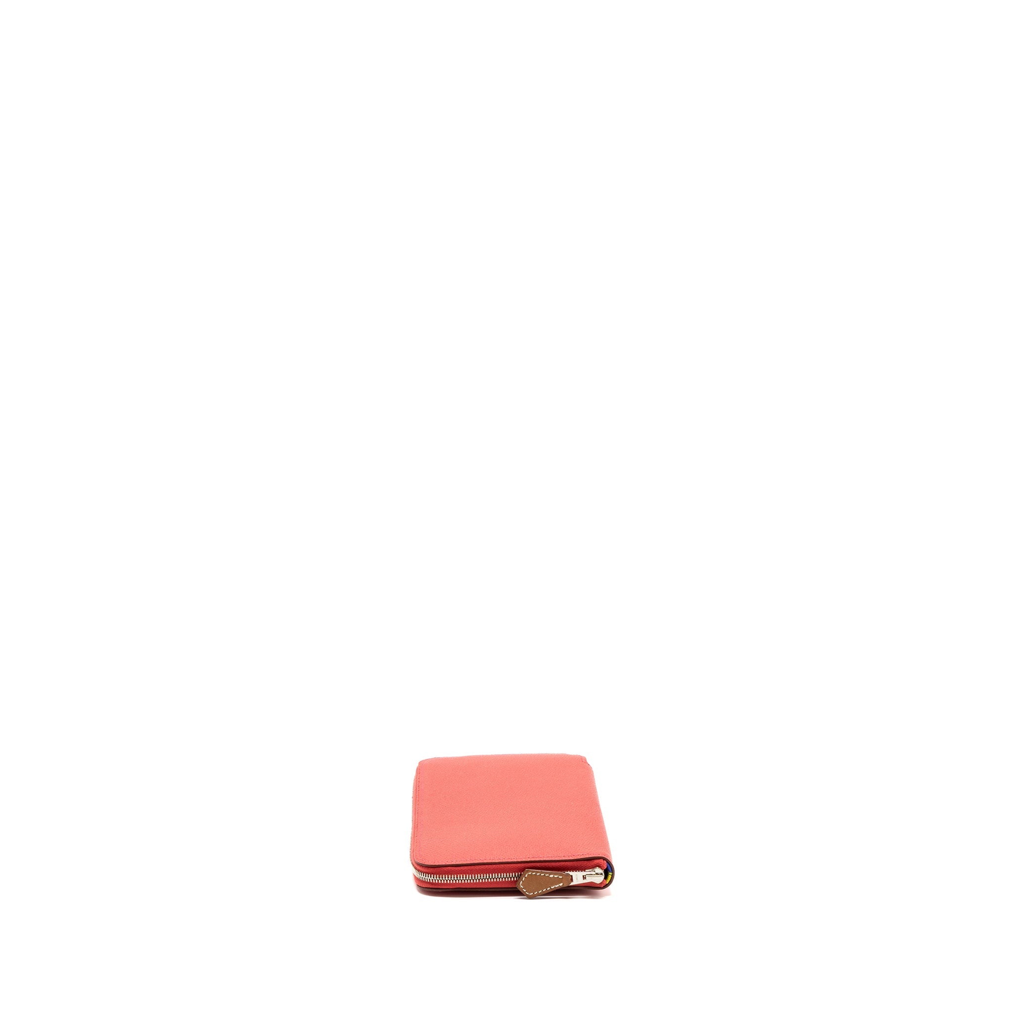 HERMES SILK IN LONG WALLET EPSOM RED SHW