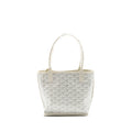 GOYARD MINI ANJOU TOTE BAG GOYARDINE CANVAS/LEATHER WHITE SHW