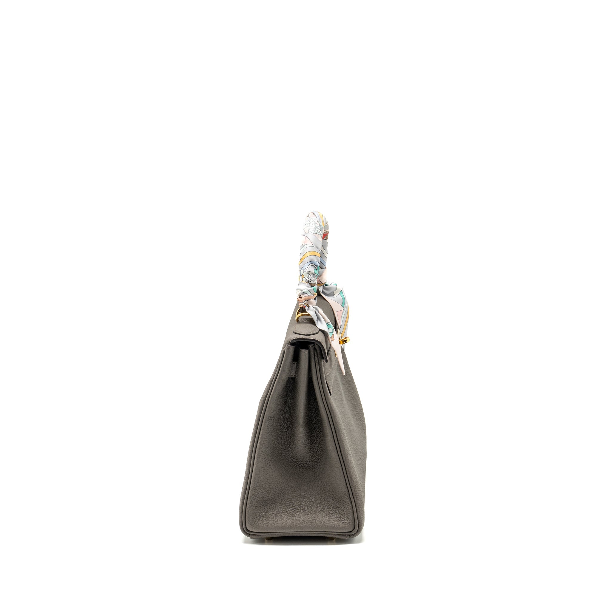 HERMES KELLY 28 TOGO GRIS ETAIN GHW