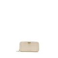 CHANEL BOY ZIPPER LONG WALLET CAVIAR WHITE LGHW