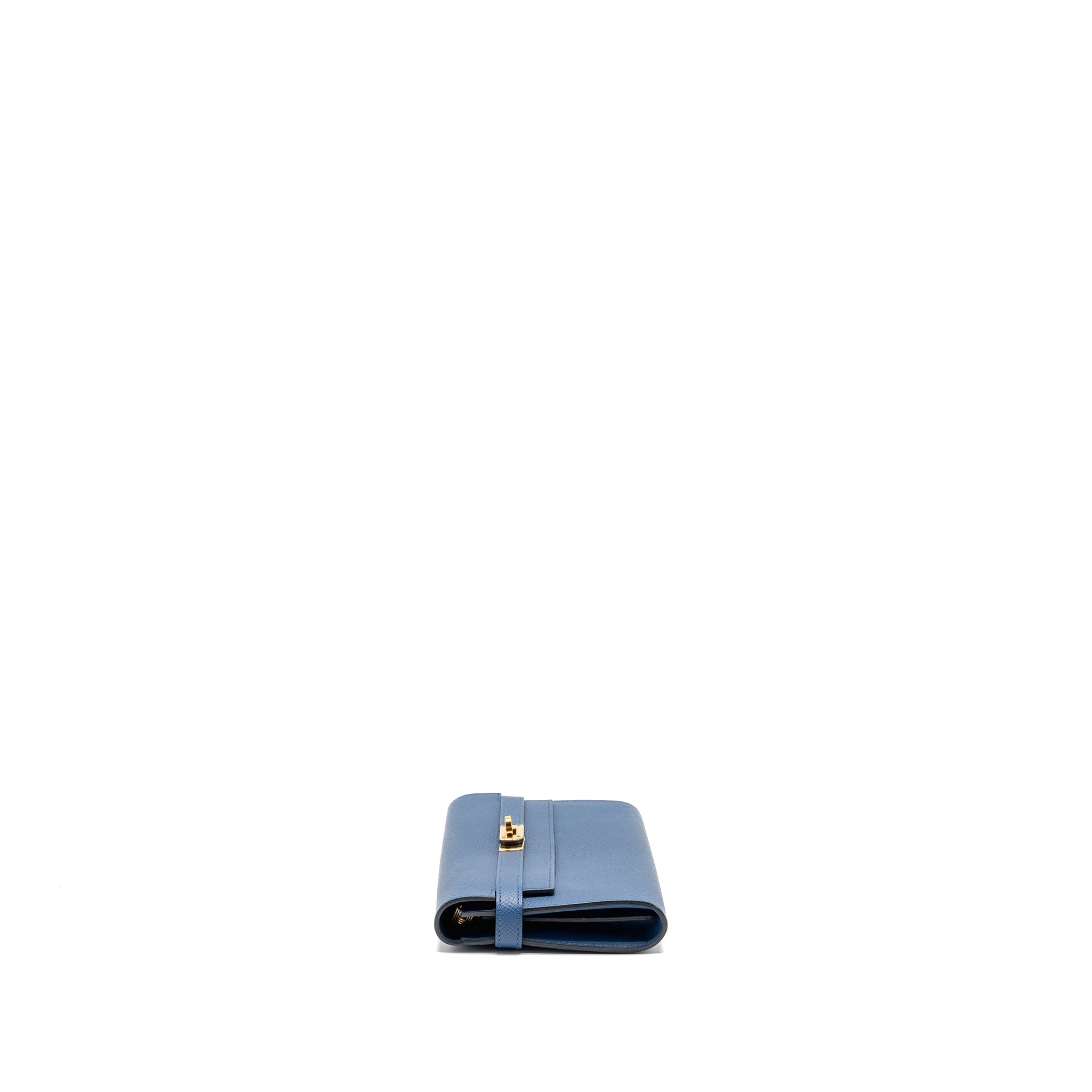 HERMES KELLY LONG WALLET EPSOM DARK BLUE GHW