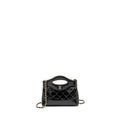 CHANEL 24S MINI 31 CLUTCH WITH CHAIN SHINY LAMBSKIN BLACK LGHW (MICROCHIP)