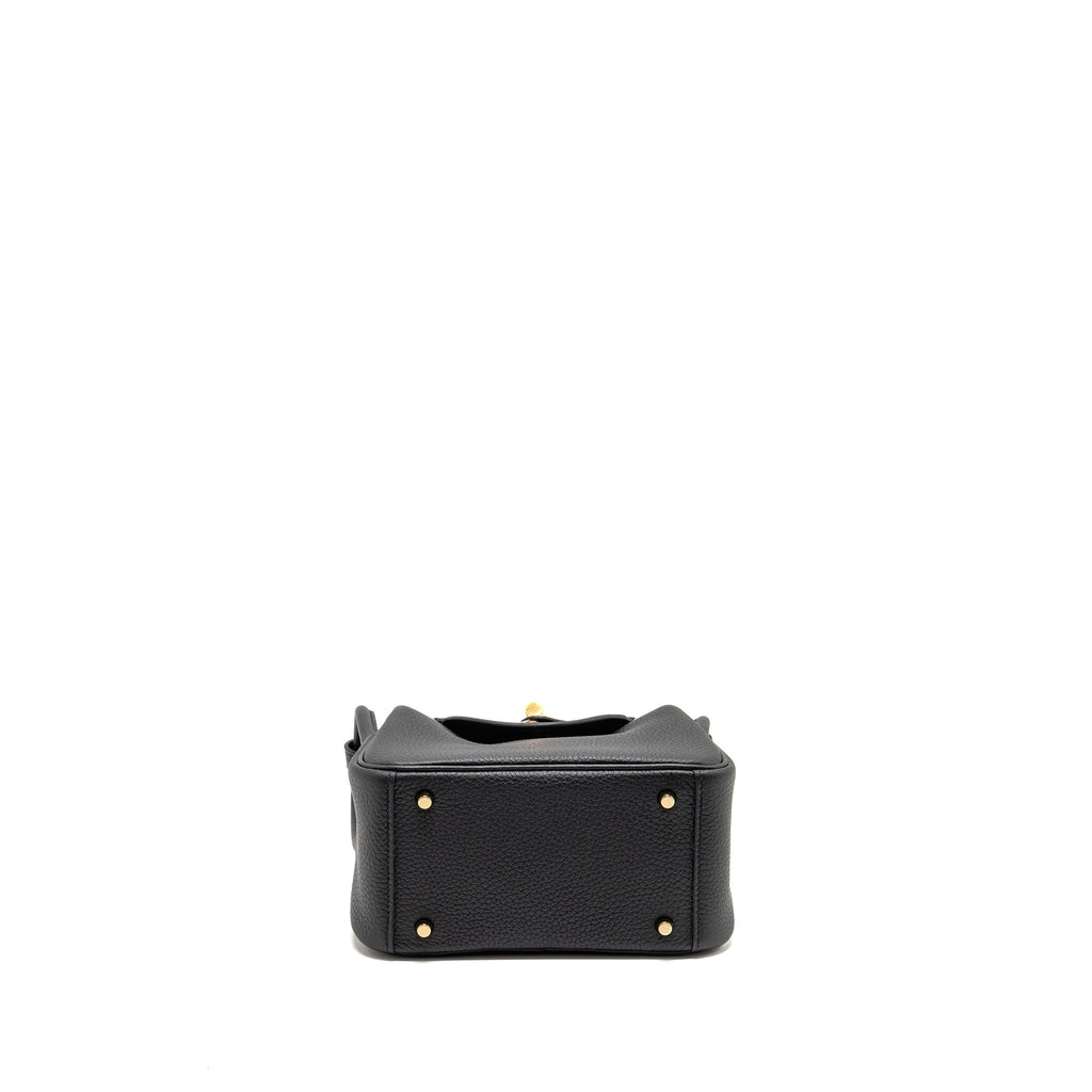 HERMES MINI LINDY CLEMENCE BLACK GHW