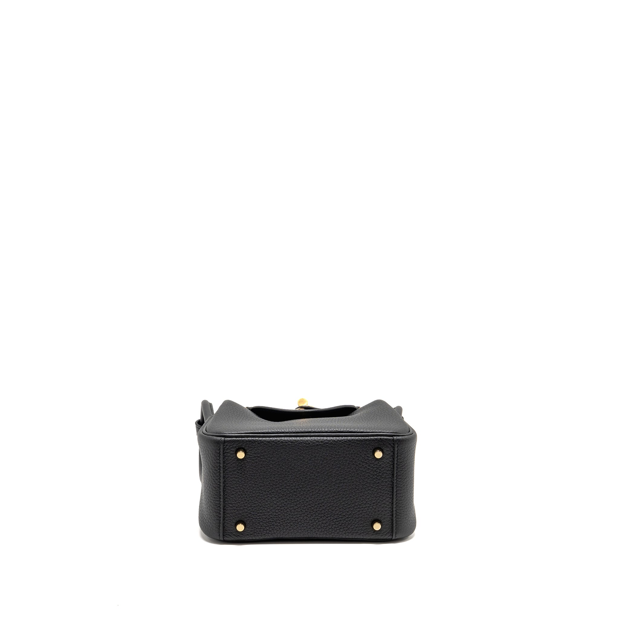 HERMES MINI LINDY CLEMENCE BLACK GHW