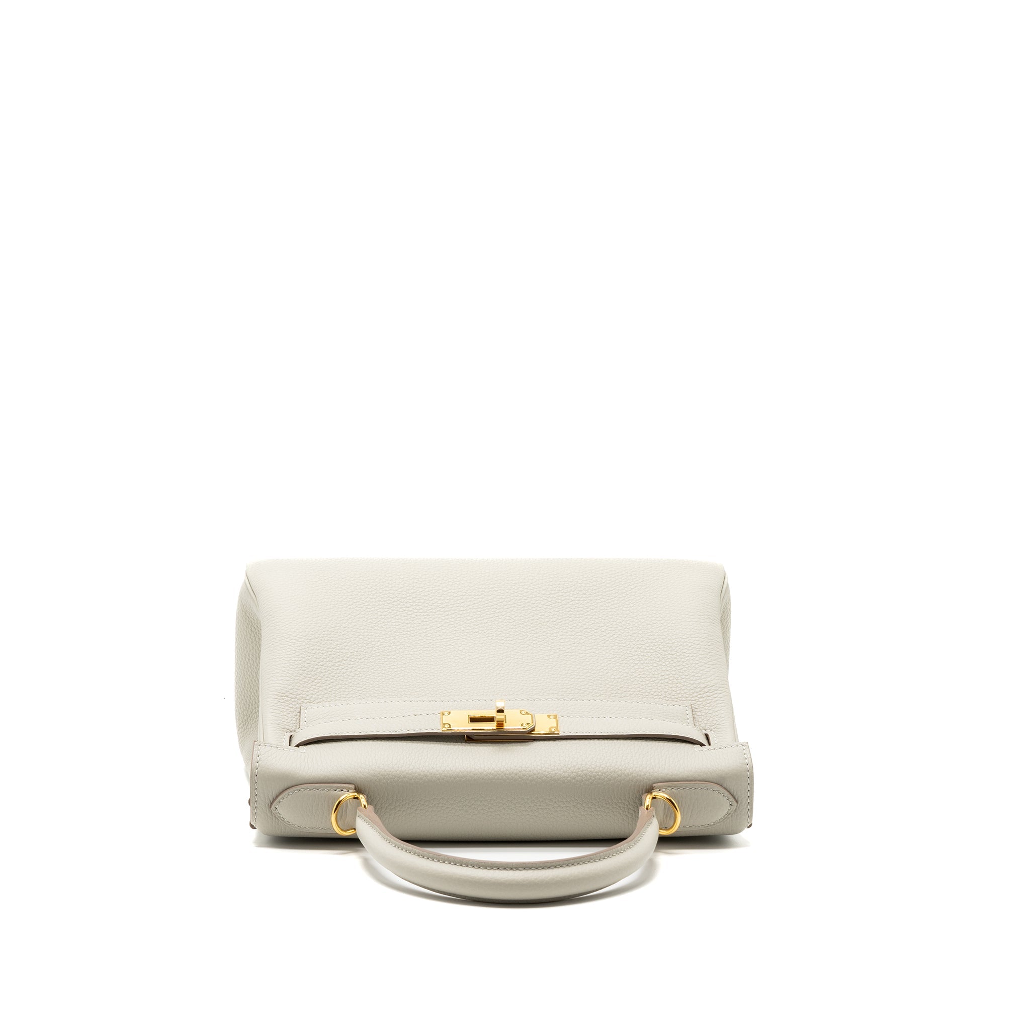 HERMES KELLY 28 TOGO LEATHER GRIS PERLE GHW