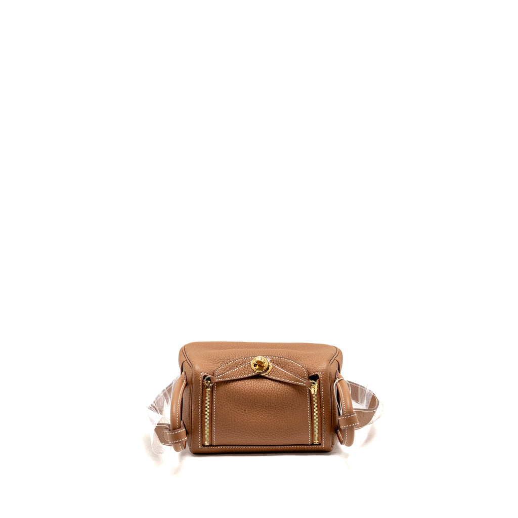 HERMES MINI LINDY II CLEMENCE GOLD GHW