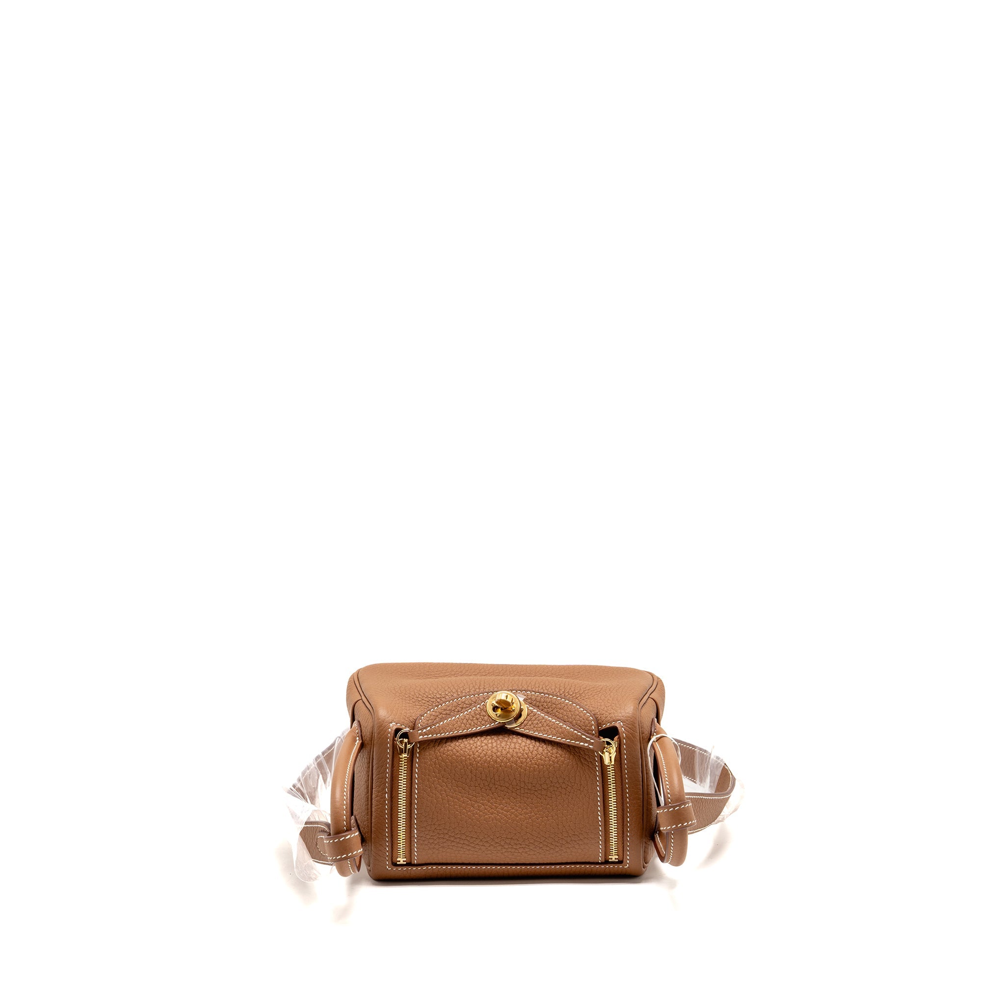 HERMES MINI LINDY II CLEMENCE GOLD GHW
