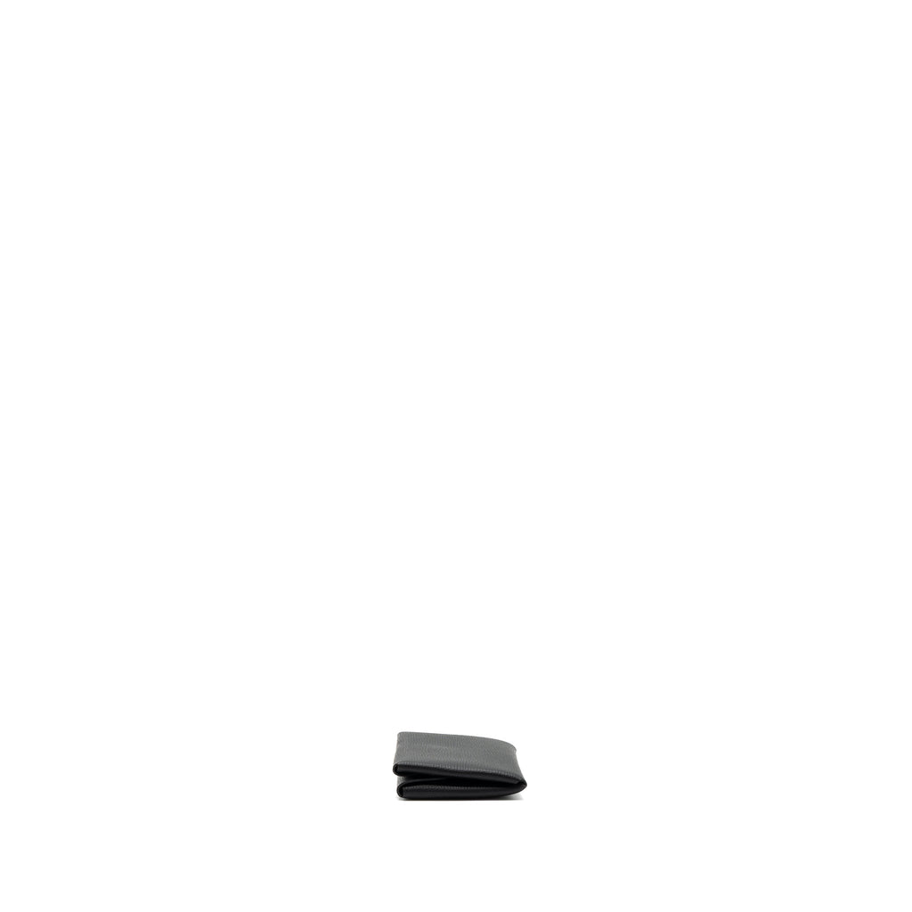 HERMES CALVI DUO COMPACT CARD HOLDER EPSOM BLACK SHW