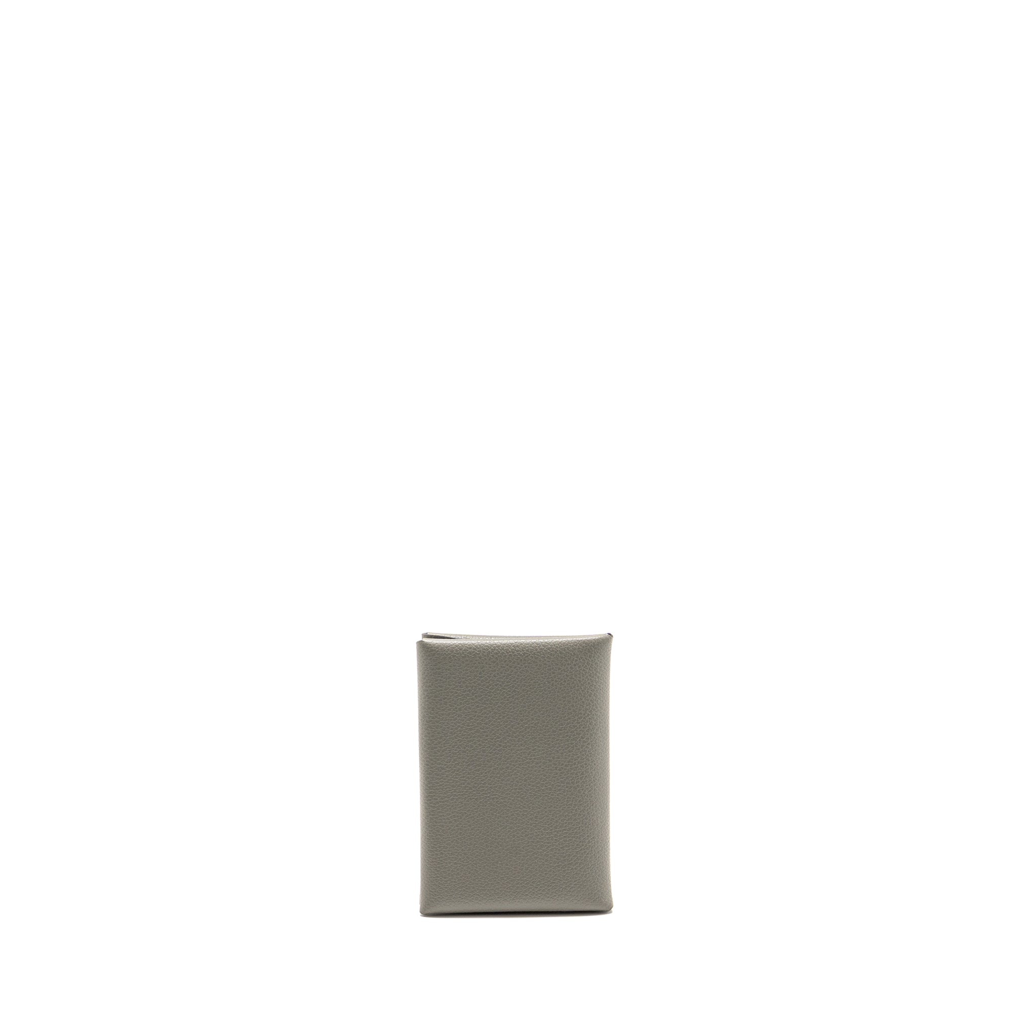 HERMES CALVI DUO CARD HOLDER EVERCOLOR GRIS MEYER SHW