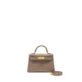 HERMES MINI KELLY II EPSOM ETOUPE GHW