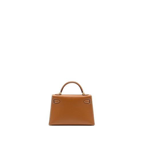 HERMES MINI KELLY EPSOM GOLD GHW