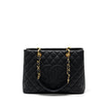 CHANEL GRAND SHOPPING TOTE BAG CAVIAR BLACK GHW