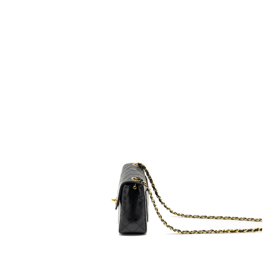 CHANEL VINTAGE MINI SQUARE FLAP BAG LAMBSKIN BLACK GHW
