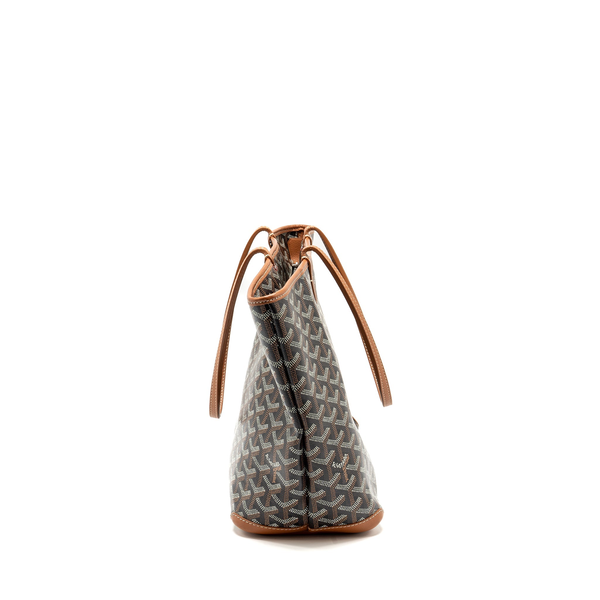 GOYARD ARTOIS PM TOTE BAG GOYARDINE CANVAS BLACK/TAN SHW